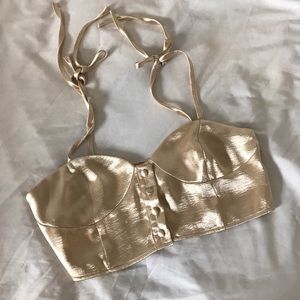 Nasty Gal Champagne Crop Top